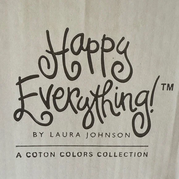 Gold Stripe Happy Everything! Vase and 2 Attachments NIB - Picture 7 of 11